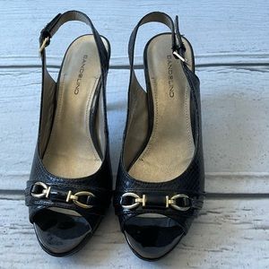 Black open-toe Bandolino Heels